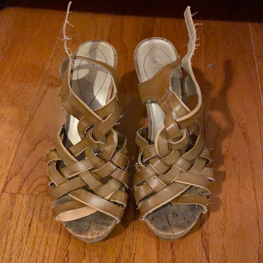 Tan Guess Wedges